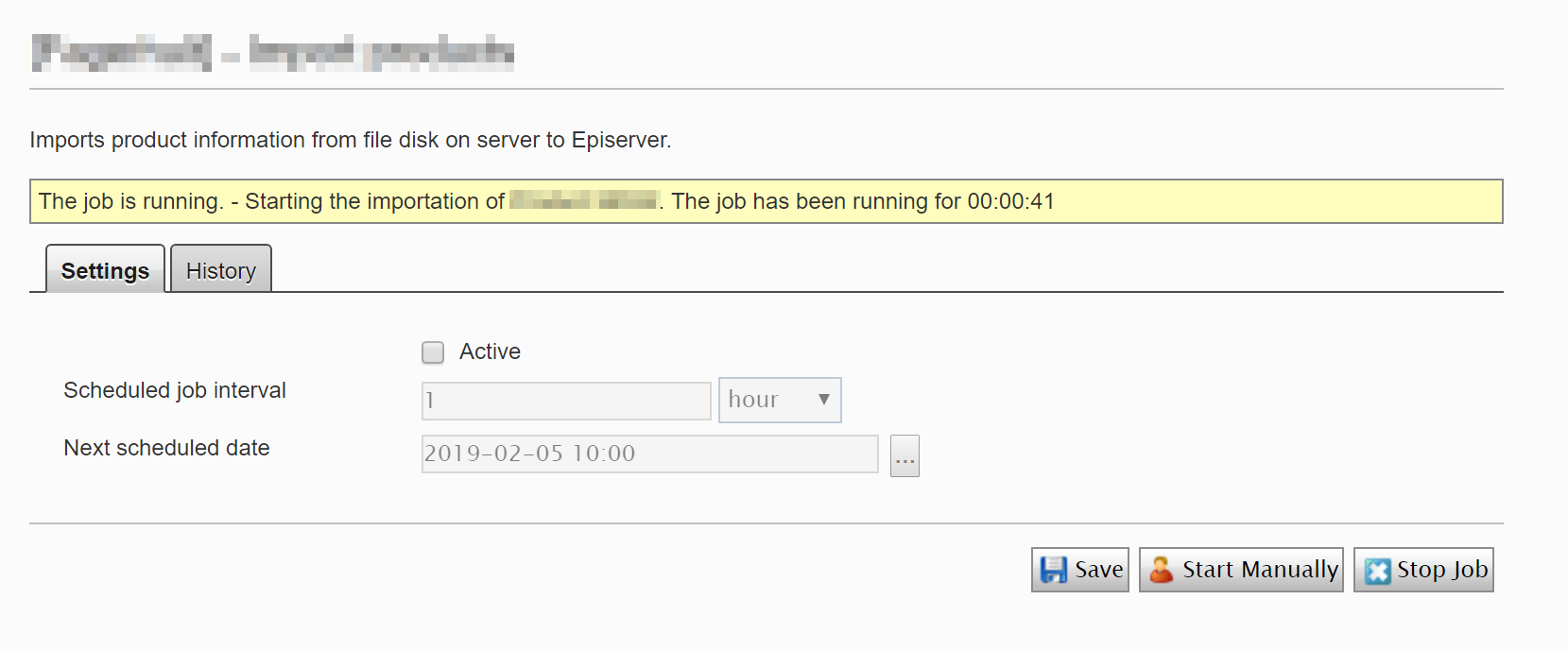 Display elapsed time for scheduled jobs in Episerver