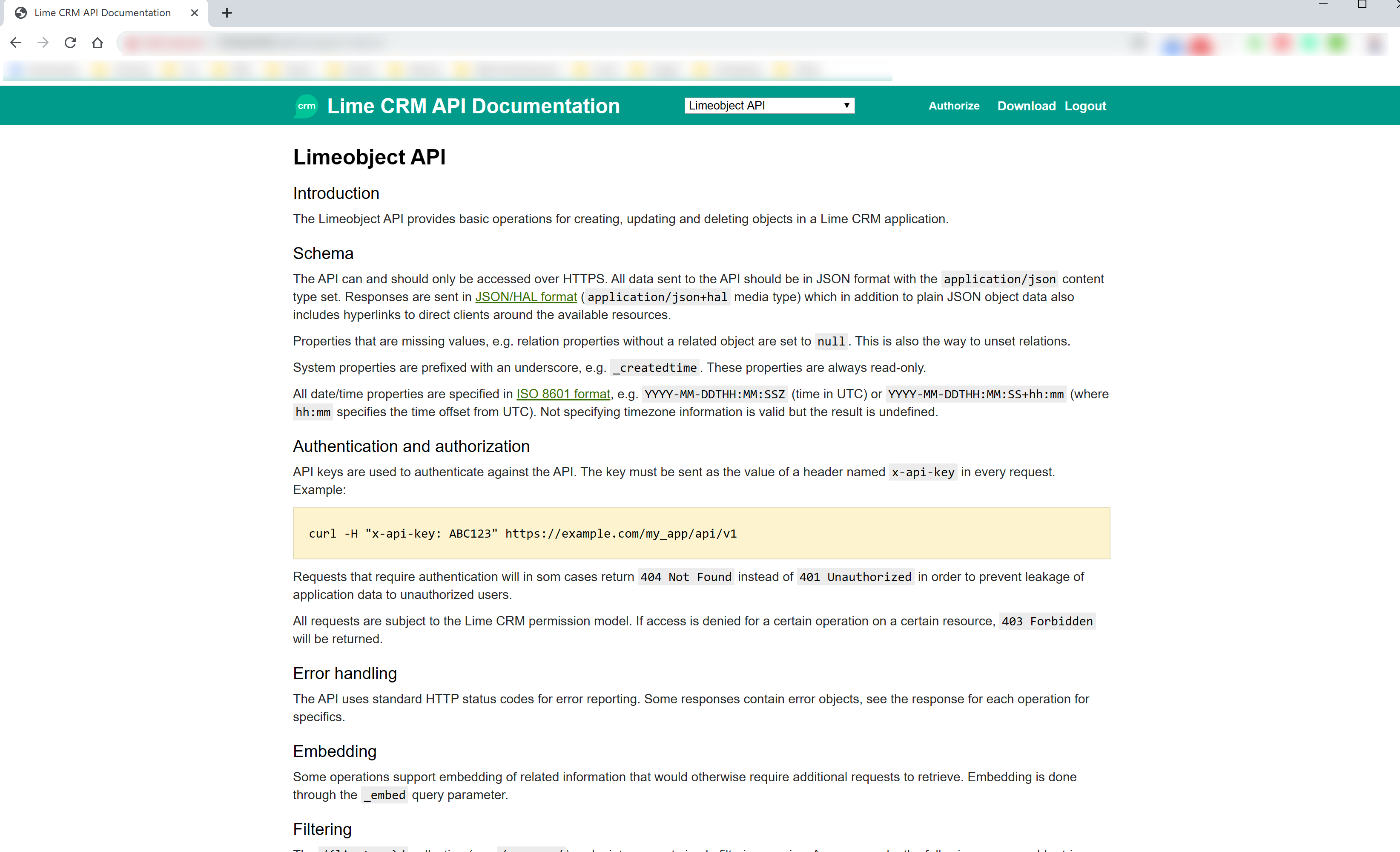 Getting started with using Lime CRM Rest API